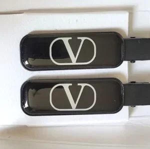 Valentino Beauty Black Enamel Hair Clips GWP Novelty Target Bullseye Valentine & Art Class Rainbow Gem, Pearl  main image 4